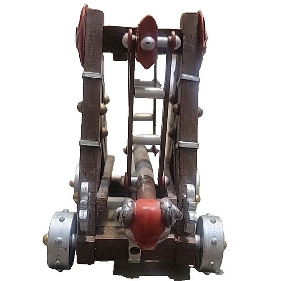 2003 Papo Red Dragon Battering Ram Medieval Mythical Figure Moving Toy Retired - Picture 3 of 5